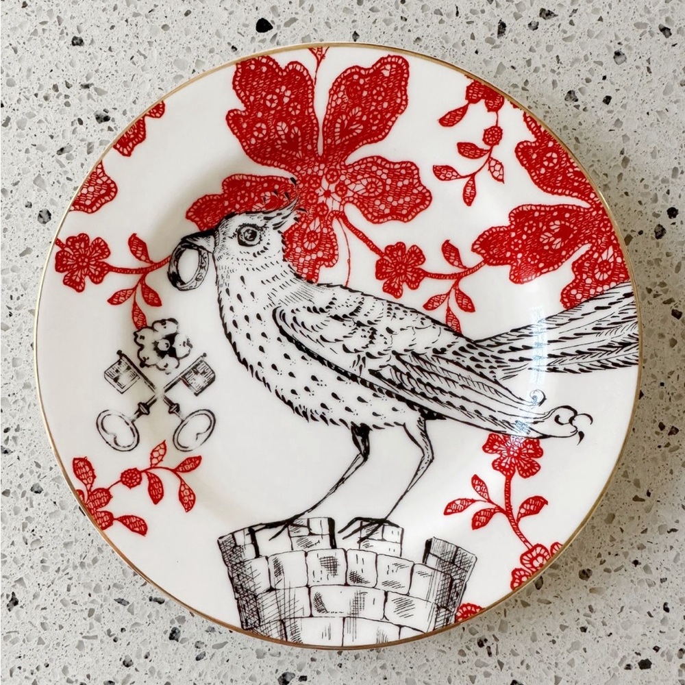 Set Of 4 Anthropologie Royal Beasts Side Plate